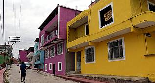 Samsun'un rengarenk evleri dikkat çekiyor
