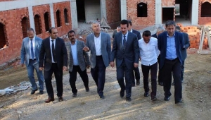 Demir ve Tok Kur'an kursu inşaatını İnceledi