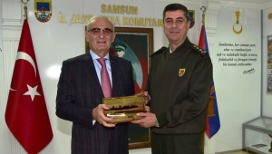 Başkan Yılmaz'dan garnizon komutanına ziyaret
