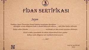 OMÜ’de Artık Plaket Yerine Fidan Sertifikası