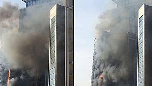 Bursa'da 10 katlı otel inşaatında yangın