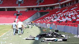 Samsunspor stadı perişan halde 