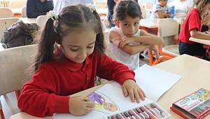 Öğrencilerin ilk okul heyecanı 