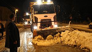 Atakum'da karla mücadale