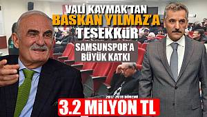 Vali Kaymak'tan Başkan Yılmaz'a Samsunspor teşekkürü 