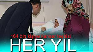 Her yıl 164 kişiye kanser teşhisi konuluyor