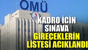 OMÜ’de kadro için başvuru sonuçları açıklandı