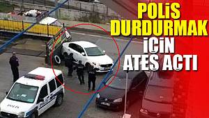 Polis kaçan otomobile ateş açtı 