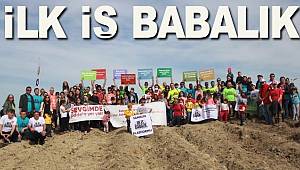 Babalar ve çocuklar fidan dikti 