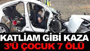 Erzincan'da feci kaza 3'ü çocuk 7 ölü