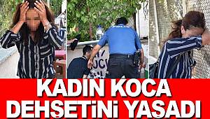 Eşini yumrukladı yetmedi boğazına bıçak dayadı 