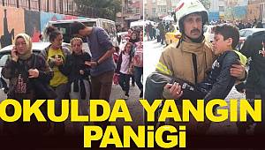 Şair Zihni Ortaokulu'nda korkutan yangın