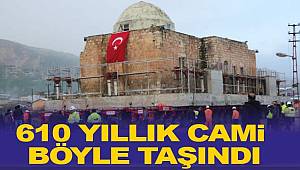 610 yıllık cami 400 teker üzerinde taşındı