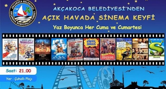 Akçakoca’da Açık Hava Sinema Keyfi Başlıyor
