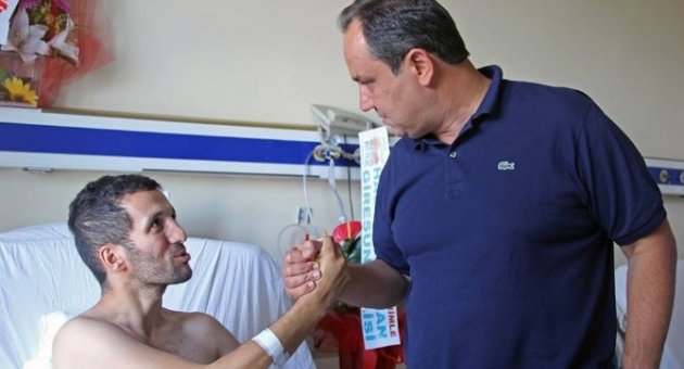 Başkan Aksu’dan Gazi Kaya’ya Geçmiş Olsun Ziyareti