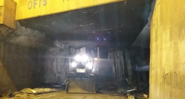 Çökme Riski Olan Alt Geçidin Tavanı Söküldü