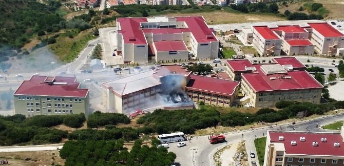 ÇOMÜ’de Yangın