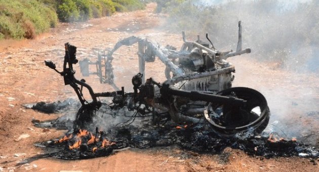 Didim’deki Motosiklet Yangını Korkuttu