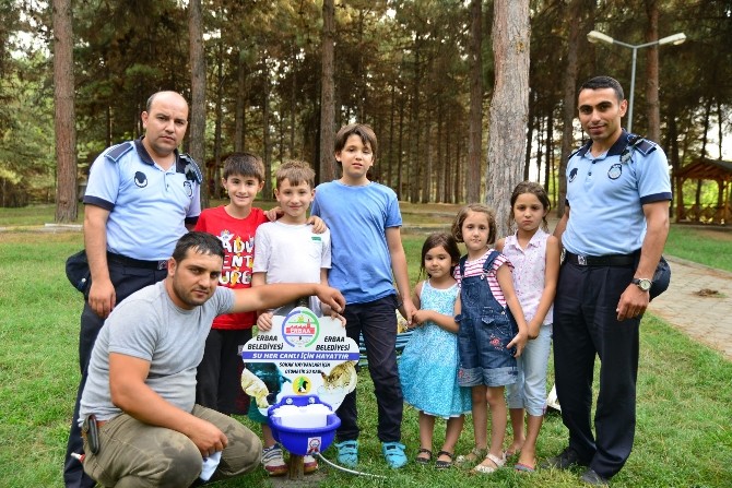 Erbaa’da Sokak Hayvanları İçin Otomatik Su Kabı
