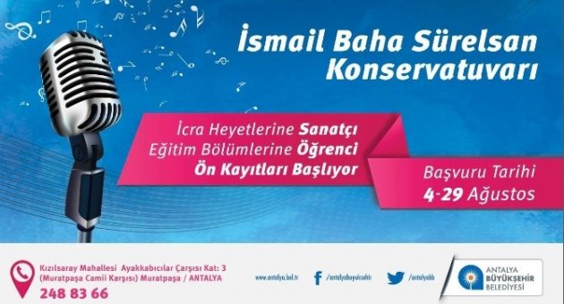 İsmail Baha Sürelsan Konservatuvarı Yeni Sanatçı Ve Öğrencilerini Arıyor
