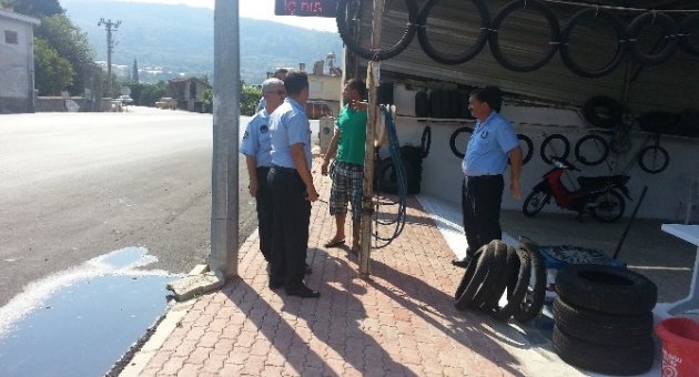 Kumluca’da Kaldırım İşgaline Ceza