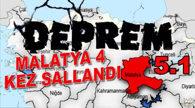 Malatya'da 4 kez üst üste deprem oldu sallandı