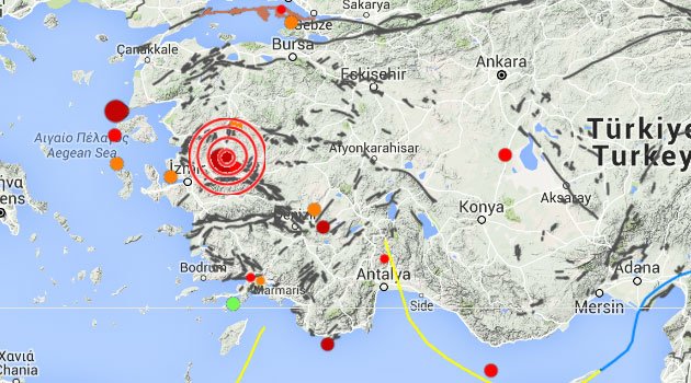 Manisa'da deprem oldu sahura yakın vakitte sallandı