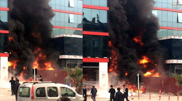 Samsun Medicalpark Hastanesi ek binası alev alev yandı