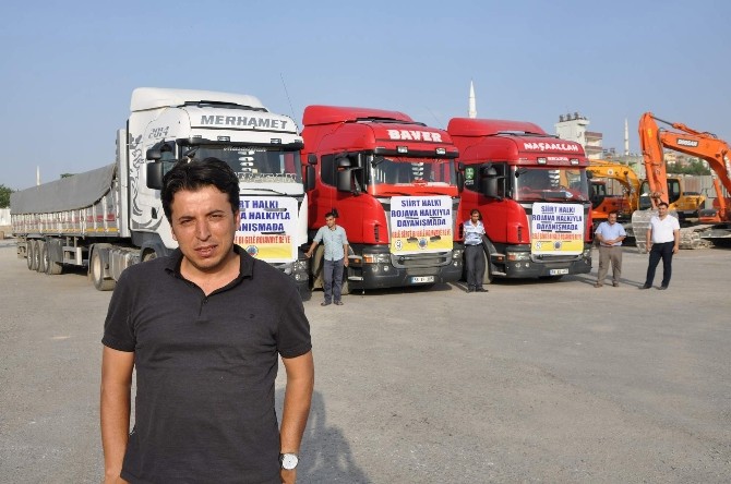 Siirt’ten Rojava’ya 5 Tır Yardım