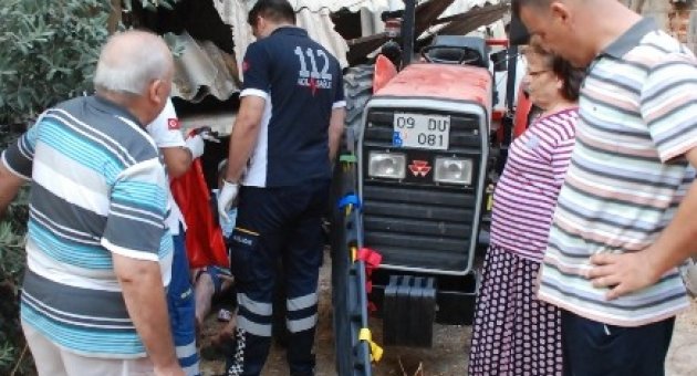 Traktörün Altında Kalan Şahıs Ayağından Yaralandı