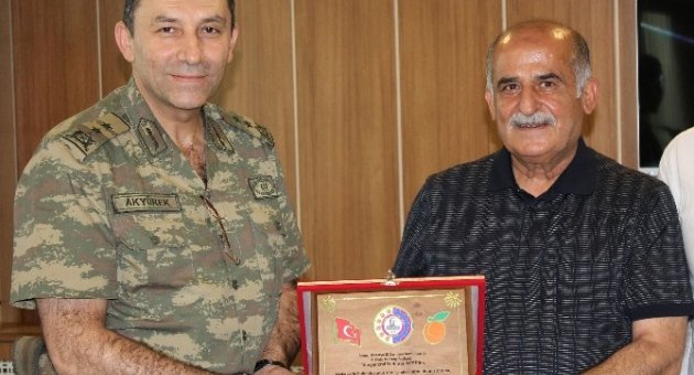 Tümgeneral Akyürek’den, Başkan Erkoç’a Veda Ziyareti