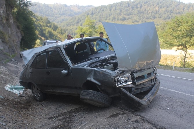 Zonguldak’ta Otomobil Takla Attı: 1 Yaralı